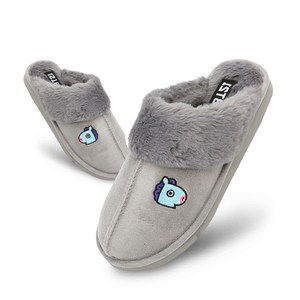 BT21 해피 인조털 슬리퍼