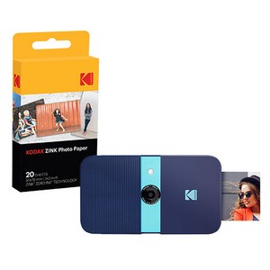 코닥 Smile 디지털 즉석카메라 블루 RODSMCAM + 인화지 20p