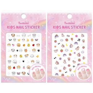 투미니 키즈 네일 스티커 2종 세트, T017 + T01..., 1개