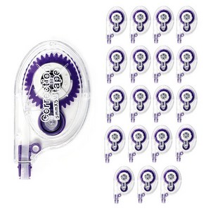 롱 수정테이프, 보라, 20개