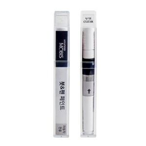 현대모비스 현대 순정 컬러 붓펜 페인트+투명 붓펜 페인트, P7V 스틸그라파이..., 1세트