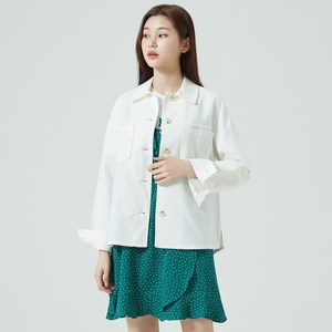 미쏘 여성용 플랫카라 아웃터 셔츠