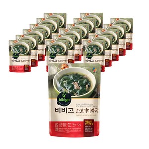 비비고 소고기미역국, 500g, 18개