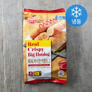 오뚜기 리얼 바삭한 빅핫도그 (냉동), 480g, 1개