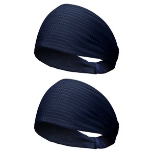 원아더 냉감 스포츠 헤어밴드 2p, FREE, 네이비, 1세트