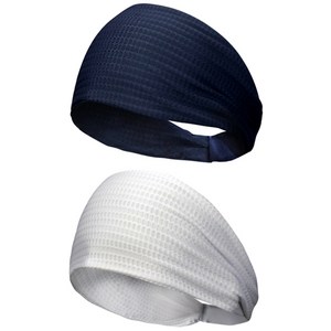 원아더 풀콜드 헤드밴드 2종 세트, FREE, 네이비 + 화이트, 1세트