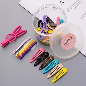 핸날 대용량 머리 똑딱핀 24p + 실핀 10p + 랜덤집게핀 3p 세트