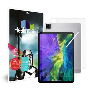힐링쉴드 종이질감 강화유리 저반사 지문방지 태블릿 액정보호필름 + 후면