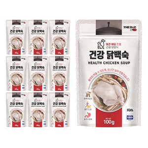 더독 건강 강아지간식 파우치, 닭백숙, 100g, 10개