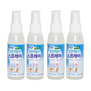 리빙굿 옷 정전기 방지 탈취 스프레이, 60ml, 4개, 허브향