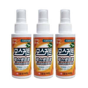 일양약품 모스커트 벅스넷프로 모기기피제, 50ml, 3개