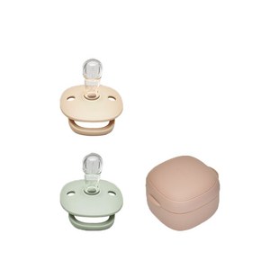 모윰 실리콘 쪽쪽이 공갈젖꼭지 2종 세트 + 케이스