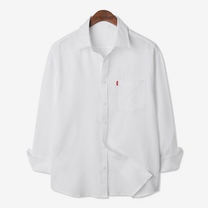 가이스토리 남성용 사계절 피셔 포켓 긴팔 빅사이즈 캐주얼 셔츠