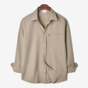 가이스토리 남성용 사계절 피셔 포켓 긴팔 빅사이즈 캐주얼 셔츠