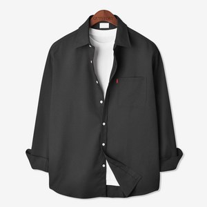 가이스토리 남성용 사계절 피셔 포켓 긴팔 빅사이즈 캐주얼 셔츠