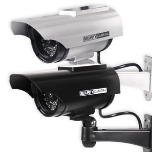 모형 방범용 태양광 IR CCTV 카메라 2p, 단일상품(실버)