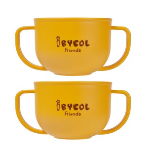 아이별프렌즈 옥수수 양손컵, 2개, 옐로