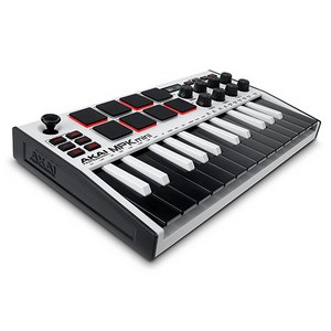 AKAI MPK Mini MK3 화이트 아카이 USB 마스터키보드, White, 1개