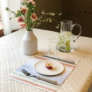 차리다 페이퍼 테이블 매트 80매, No8 Stipe, 375 x 258mm, 1개