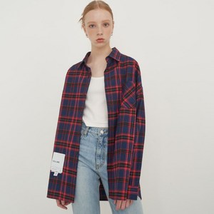 레이디볼륨 남녀공용 OVERFIT VINTAGE CHECK 셔츠