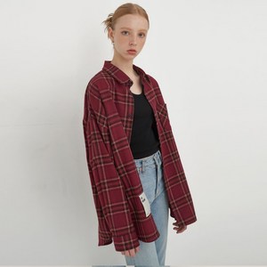 레이디볼륨 OVERFIT REGULAR CHECK 셔츠