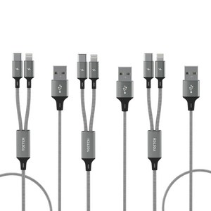 요이치 마운틴 로그 2in1 멀티 8핀 c타입 고속충전케이블