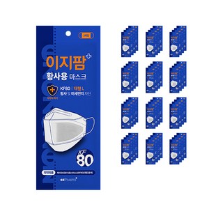 ezPharm 황사 미세먼지 마스크 대형 KF80, 1개입, 흰색, 100개