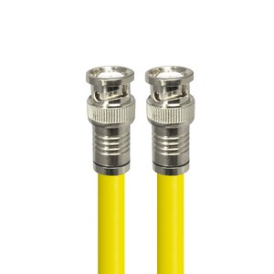 에이치디탑 국산 수제작 BNC TO BNC 5C 동축 케이블 옐로우