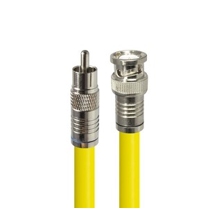 에이치디탑 국산 RCA TO BNC 5C 동축 케이블 옐로우