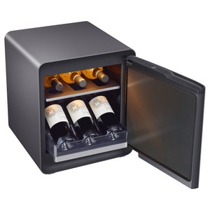 삼성전자 BESPOKE 큐브 와인 냉장고 코타차콜 불투명 25L CRS25T850005 방문설치 6병
