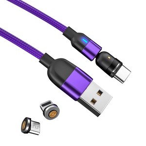 라온 3in1 마그네틱 고속충전 케이블 1m + 커넥터 3종