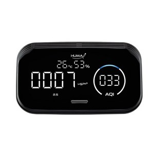 휴마아이 실내용 먼지 VOC 이산화탄소 온도 습도 측정기 HI-300A, 블랙, 1개