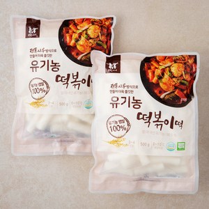 떡찌니 유기농 떡볶이떡, 500g, 2개