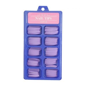 뷰랩 말랑 컬러 네일팁 5종 x 20p 세트, 퍼플, 1개