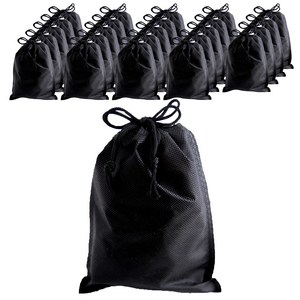 부직포 복주머니 더스트백 34 x 43 cm 25p, 블랙, 1개
