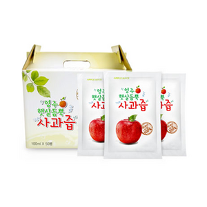 영주햇살듬뿍 사과즙, 100ml, 50개