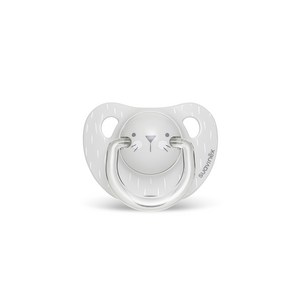 스와비넥스 휘게 침독예방 아나토미컬 실리콘 쪽쪽이, 위스커그레이, 2단계(6~18개월..., 1개