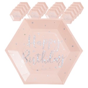 JOYPARTY 생일파티 접시 25cm 6p, 트윙클핑크, 3개