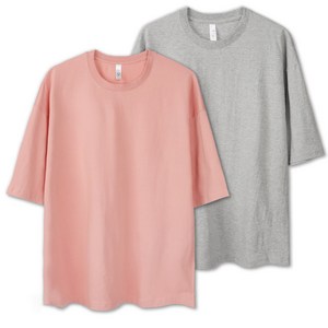 벤힛 빅사이즈 데일리 무지 오버핏 반팔 티셔츠 2종 세트