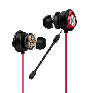 사운드판다 트리플 드라이버 게이밍 이어폰 + Y잭 SPE-G9 Plus RED