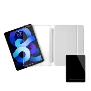 라이노핏 클래식 스마트 커버 태블릿PC 케이스 + 강화유리 필름 세트