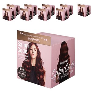 제니하우스코스메틱 뉴 살롱코드 글램헤어 염모제 4OB, 글램 로즈골드, 10개