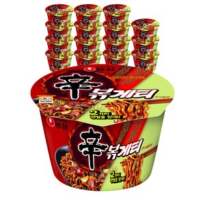 농심 신볶게티 큰사발 107g, 16개