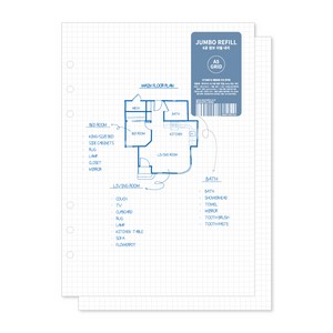 워너디스 6공 점보 리필 4mm 모눈 내지, A5(148 x 2..., 100매, 1세트