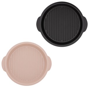 플레이팅 렌지용 원형 접시 세트, 접시 2종, 샌드베이지 + 샌드..., 1세트