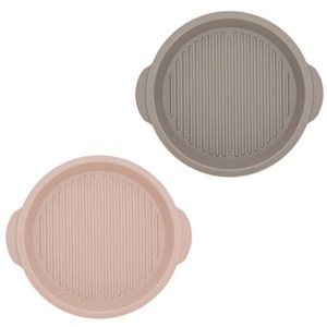 원형 플레이팅 접시, 접시 2종, 샌드베이지 + 애쉬..., 1세트