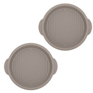 플레이팅 렌지용 원형 접시 세트, 접시 2종, 애쉬그레이, 1세트