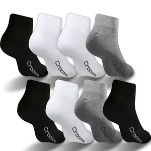 크로커다일 여성용 밴딩 무지 단목 양말 8켤레 세트 CD281 앤 286