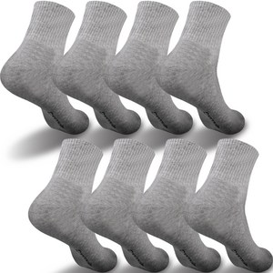 크로커다일 남성용 밴딩 무지 중목 양말 8켤레 세트 CD282&287