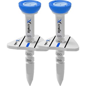 엑스넬스 에이밍 높이조절 컨트롤 골프티, 블루, 35~55mm, 2개